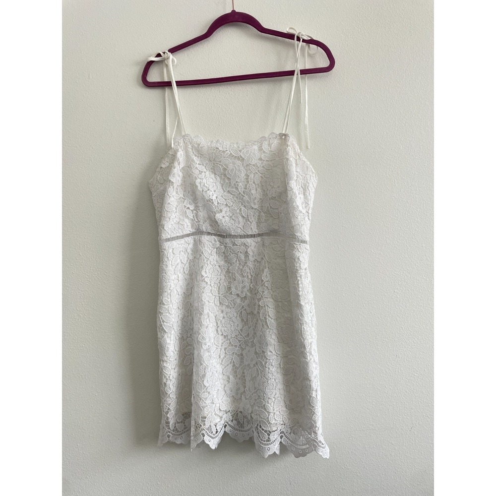 Abercrombie & Fitch Dress‎ Women LP White Lace Mini Tie Sleeves Sheath Boho